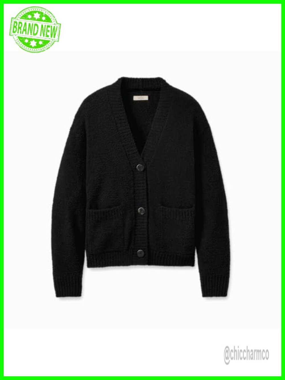 UGG Adalynne Button Up Rib Knit Cardigan Sweater Recycled Polyester
